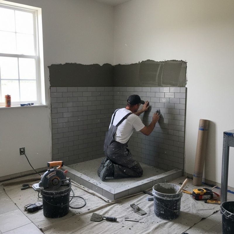 Tile Shower Floor Installation in Boise, ID